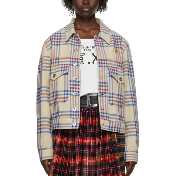 VIVIENNE WESTWOOD Beige Tartan Type 3 Jacket - Picture 4 of 16